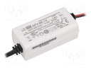 Power supply: switched-mode; LED; 8.04W; 12VDC; 0.67A; 180÷264VAC