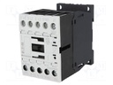 Contactor: 3-pole; NO x3; Auxiliary contacts: NO; 24VDC; 9A; DILM9