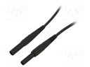 Test lead; 19A; banana socket 4mm,banana plug 4mm; insulated