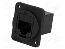 Coupler; FT; Cat: 6; Layout: 8p8c; RJ45 socket,both sides; 19x24mm