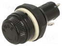 Fuse holder; 5x20mm; 10A; on panel; Cutout: Ø14mm; -25÷70°C; 250VAC