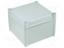 Enclosure: multipurpose; X: 188mm; Y: 188mm; Z: 130mm; SOLID; grey
