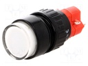 Switch: push-button; Pos: 2; SPDT; 3A/220VAC; 2A/24VDC; white; white
