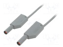 Test lead; PVC; 2m; grey; 16A; 1kV; Cond.cross sec: 0.75mm2