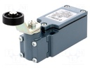 Limit switch; lever R 40mm, plastic roller Ø20mm; NO + NC; 10A