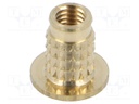 Threaded insert; brass; M5; BN: 37896; L: 10.1mm; MULTISERT®