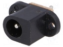 Socket; DC supply; male; 5,5/2,1mm; 5.5mm; 2.1mm; soldering