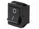 ROCKER; DPST; Pos: 2; OFF-ON; 16A/250VAC; black; none; Body: black