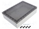 Enclosure: multipurpose; X: 180mm; Y: 255mm; Z: 63mm; MNX; grey; IK08