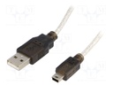Hub USB; USB 1.1,USB 2.0; black; Number of ports: 4; 480Mbps; 0.4m