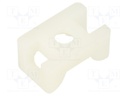 Holder; screw; polyamide; natural; A: 11mm; B: 14.2mm; C: 23.4mm