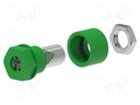 Connector: 4mm banana; socket; 36A; 30VAC; 60VDC; green; M6; 17.5mm