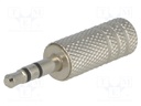 Plug; Jack 3,5mm; male; stereo; straight; for cable; soldering