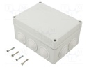 Enclosure: junction box; X: 150mm; Y: 70mm; Z: 110mm; wall mount; ABS