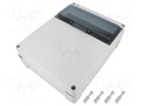 Enclosure: for modular components; IP65; light grey; ABS + PC