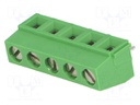 PCB terminal block; angled 90°; 5mm; ways: 5; on PCBs; 0.03÷1.5mm2