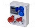 Electric switchboard; IP44; wall mount; Enclos.mat: ABS