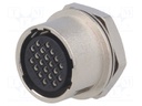 Socket; Connector: circular; HR10; female; PIN: 20; push-pull; 2A