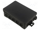 Enclosure: junction box; X: 90mm; Y: 40mm; Z: 135mm; IP54; black