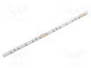 LED tape; white warm; 3528; LED/m: 60; 8.5mm; white PCB; IP65; 120°