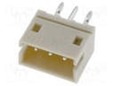 Socket; wire-board; male; 1.5mm; PIN: 3; THT; 100V; 1A; tinned; 20mΩ