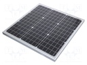 Photovoltaic cell; monocrystalline silicon; 540x510x25mm; 40W