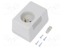 Enclosure: for power supplies; with earthing; X: 65mm; Y: 90mm