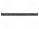 Hub USB; microSD,SD; LED status indicator; black; 80W