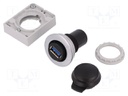 USB socket; 30mm; RMQ-Titan; Ø30.5mm; IP20; USB 3.0 A/A