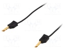 Test lead; PVC; 2m; black; 19A; 60V; Cond.cross sec: 1mm2
