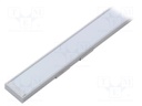 Profiles for LED modules; white; surface; natural; L: 1m; anodized