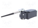 Limit switch; plunger on spring loaded element R 106mm; 10A