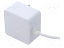 Power supply; 1.5m; white; 12.5W; 2.5A; Out: USB micro; 100÷240VAC
