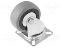 Transport wheel; Ø: 60mm; W: 24mm; H: 83mm; torsional; 500N