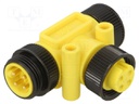 T adapter; PIN: 4; T; Mini-Change; 10A; IP67; 600V