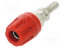 Connector: 4mm banana; socket; 16A; 30VAC; 60VDC; red; insulated