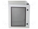 Enclosure: wall mounting; X: 400mm; Y: 500mm; Z: 210mm; ARCA; grey