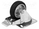 Transport wheel; Ø: 80mm; W: 25mm; H: 107mm; torsional with lock