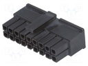 Plug; wire-board; female; MF30; 3mm; PIN: 18; w/o contacts