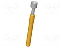 Test needle; Operational spring compression: 4mm; 8A; Ø: 4mm; 3N