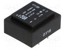 Transformer: encapsulated; 0.7VA; 230VAC; 6V; 117mA; Mounting: PCB