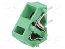 PCB terminal block; angled 45°; 5mm; ways: 1; on PCBs; 0.08÷2.5mm2
