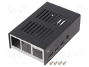 Enclosure: for computer; Raspberry Pi 4 B; aluminium; silver