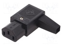 Connector: AC supply; plug; female; 10A; 250VAC; IEC 60320; C13 (F)