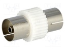 Coupler; coaxial 9.5mm socket,both sides; straight