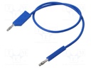 Test lead; 60VDC; 30VAC; 32A; Len: 0.5m; blue; Material: brass