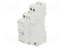Contactor: 2-pole installation; 25A; 12VAC; 12VDC; NO x2; DIN; IP20