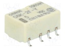 Relay: electromagnetic; DPDT; Ucoil: 5VDC; 0.3A/125VAC; 1A/30VDC