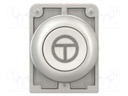 Switch: push-button; Stabl.pos: 1; 30mm; white; none; IP67; Pos: 2