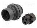 Connector: circular; socket; female; PIN: 3; w/o contacts; UL94V-0